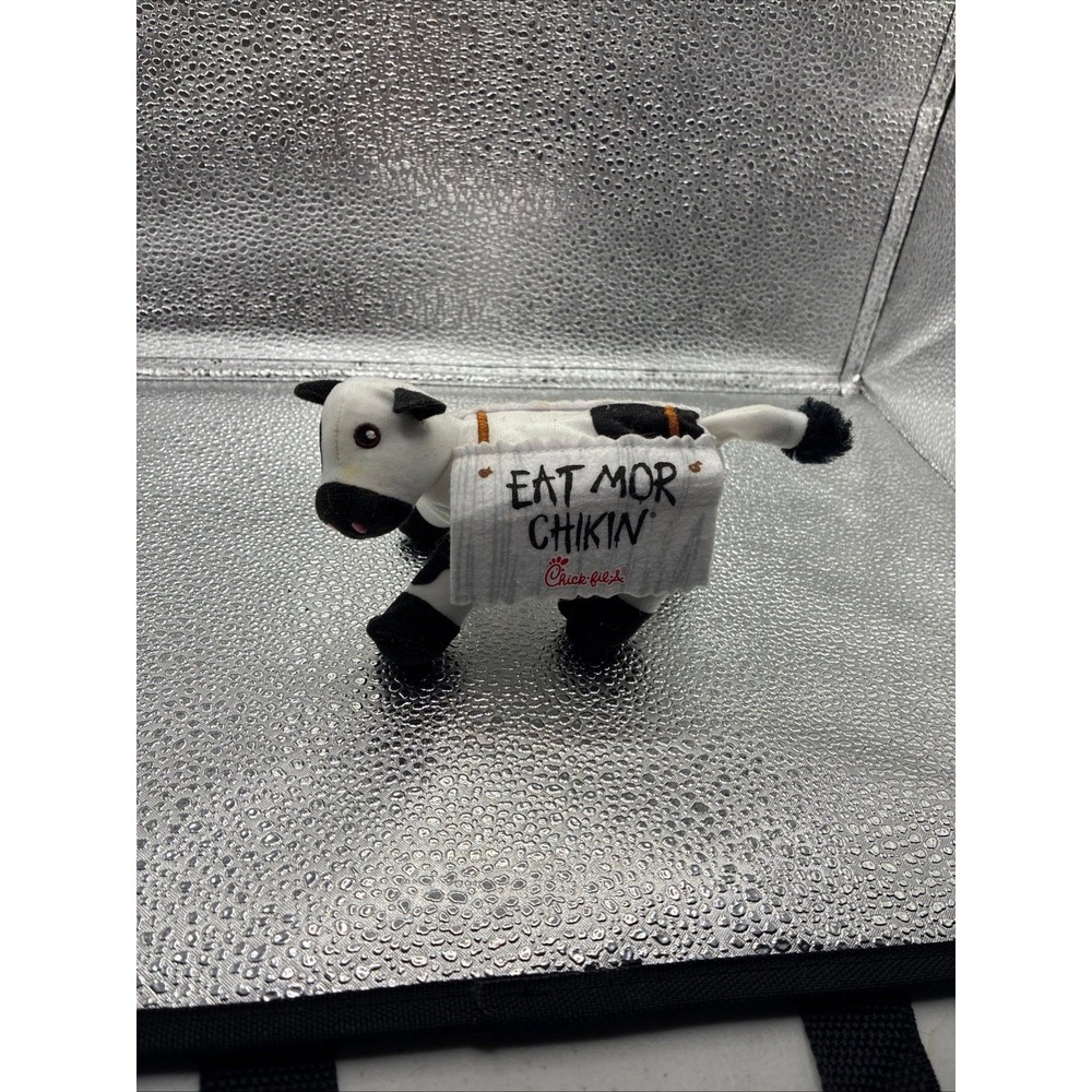 Chick-fil-A Eat Mor Chikin Plush Cow Mascot Advertising Collectible White Black